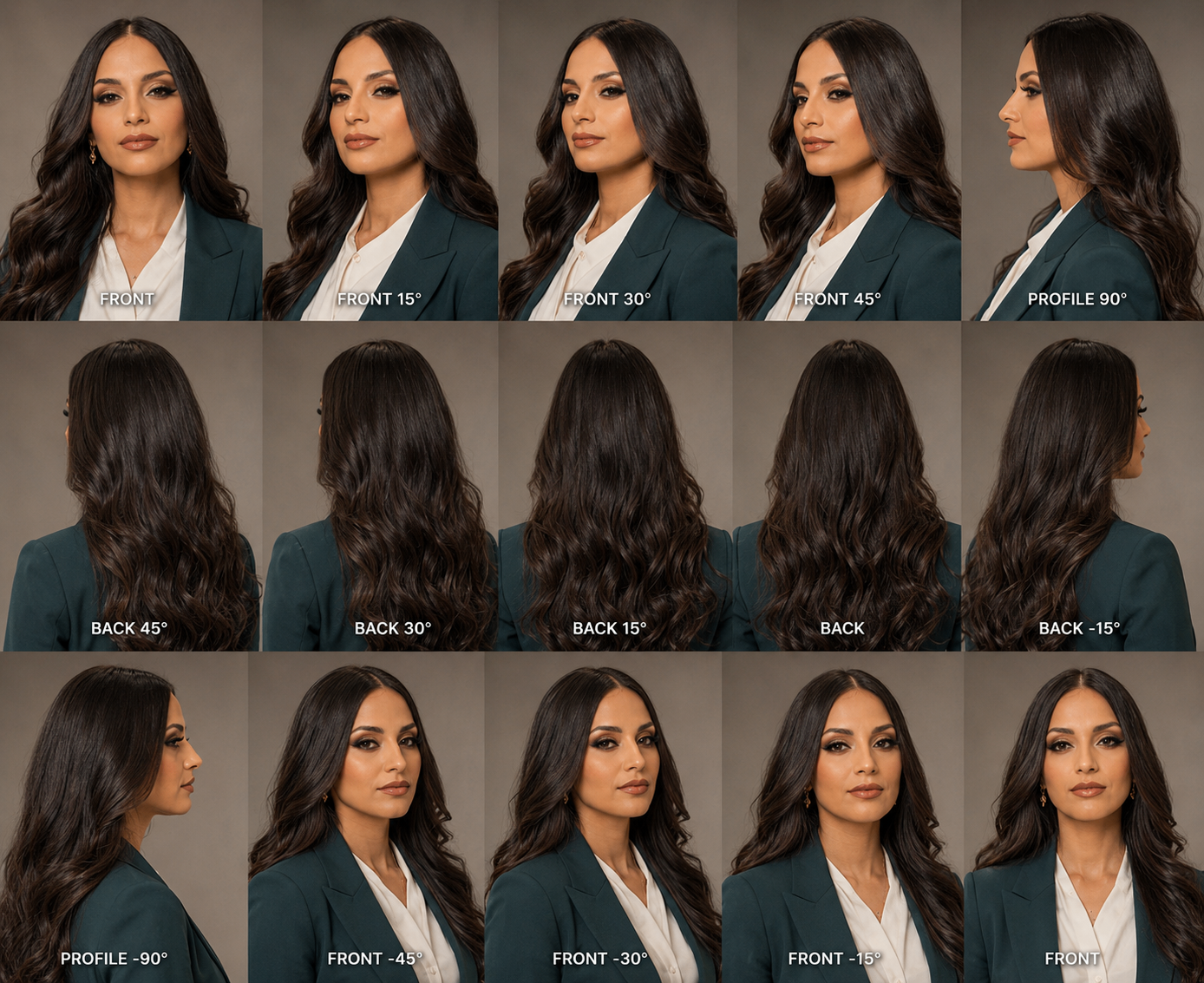 Ghazaleh editorial blueprint sheet in blazer — bilingual master of ceremonies, motivational speaker, Toronto, Persian-Canadian
