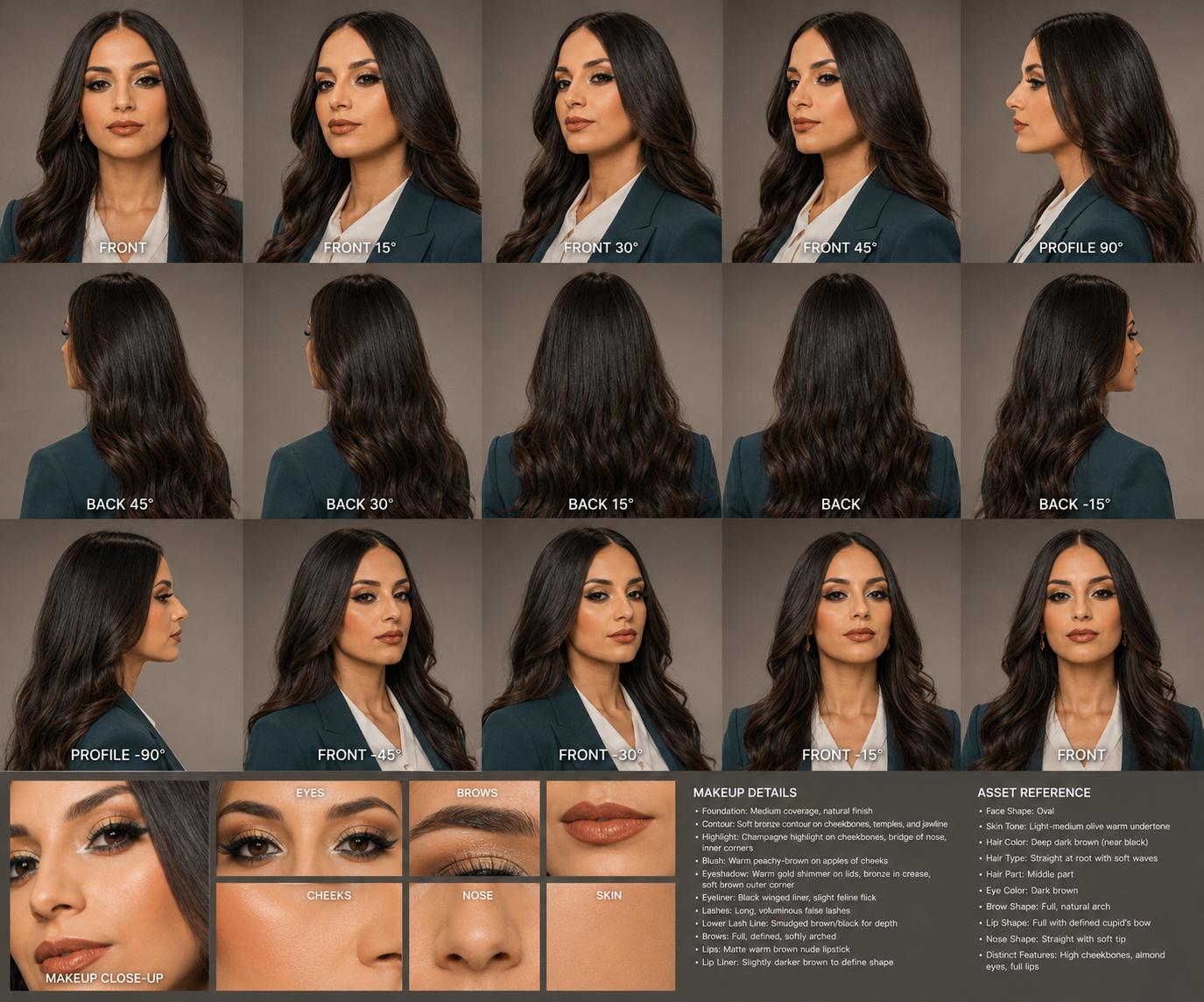 Ghazaleh editorial makeup reference blueprint — bilingual master of ceremonies, motivational speaker, Toronto, Persian-Canadian