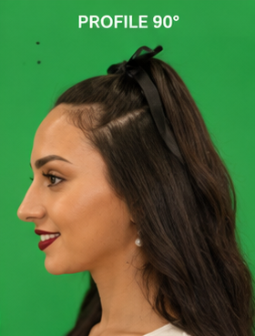 Right profile close-up reference of Ghazaleh Ghasemi — bilingual master of ceremonies, motivational speaker, Toronto, Persian-Canadian