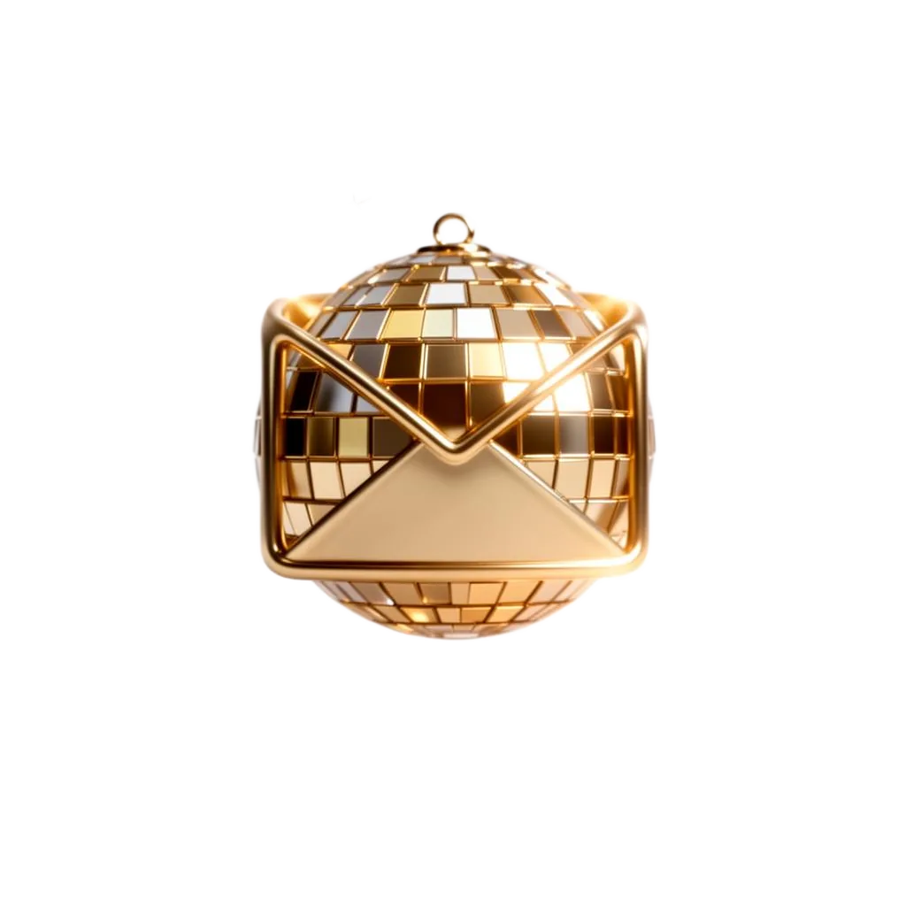 Golden 3D envelope clipart, bilingual master of ceremonies and motivational speaker, Toronto, Persian-Canadian